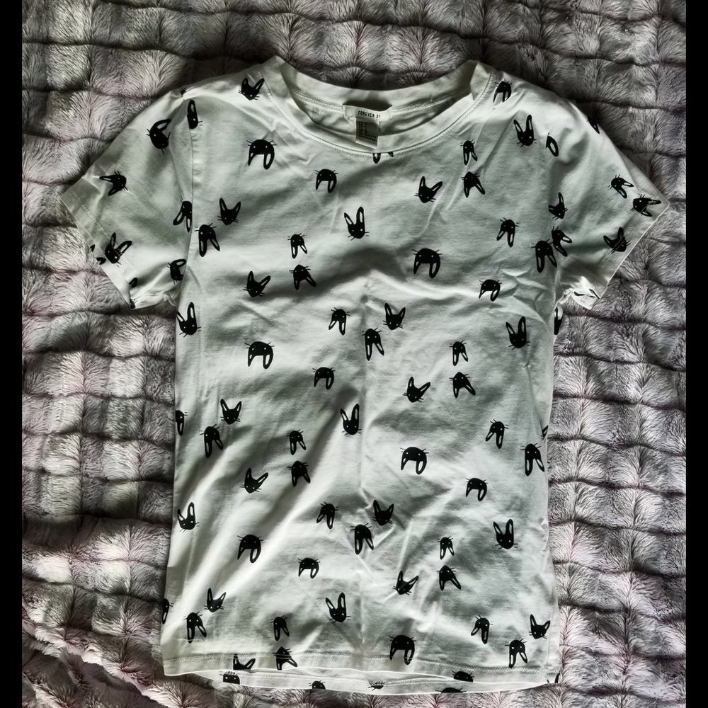 Forever21 Rabbit-print T-shirt